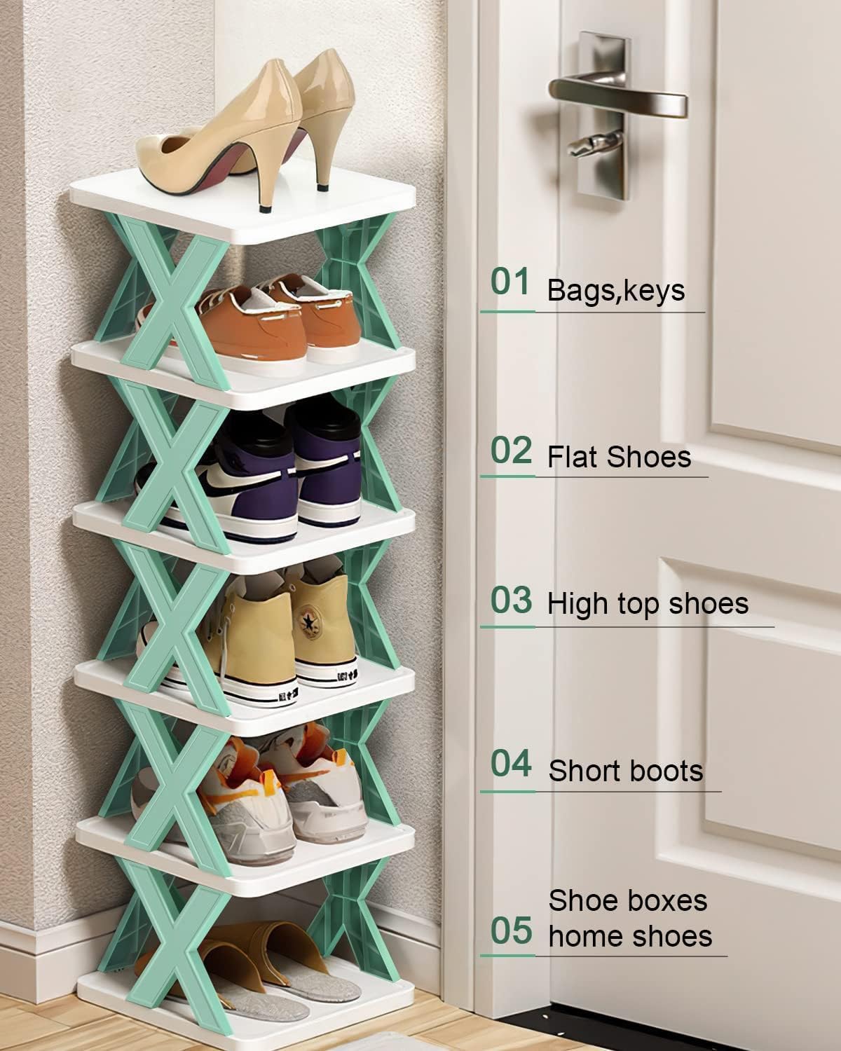 Shoes rack for home plastic, Adjustable